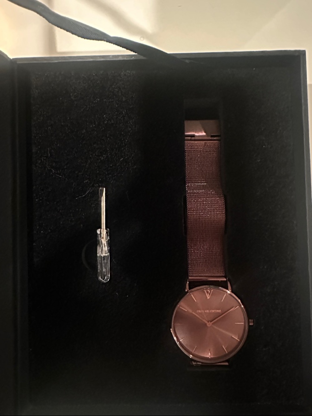 Women's Rose Gold Purple Mesh Strap Watch – Elegant Minimalist Design